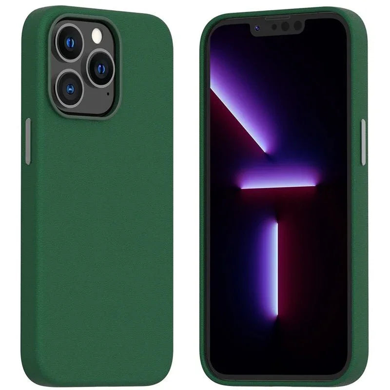 Araree Pellis Leather Case For iPhone 13 Pro Max - Green - Tashqila Araree Pellis Leather Case For iPhone 13 Pro Max - Green - Tashqila